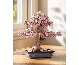 Rolife Puzzle 3D Sakura et Pin Éternel Bonsai Kits de Modèles Puzzle en Bois pour Adultes à Construire Décoration Intérieure Cadeaux Créatifs pour Adultes et Enfants (Bonsaï Sakura)