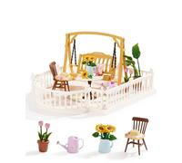 Rolife Super Creator Accessoires Kit de Maison Miniature DIY, Compatible avec Le Super Creator, Cadeau de Noël ou d'anniversaire, Maquettes à Monter pour Adultes (Sunny Break Terrace)