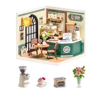 Rolife Super Creator Café Romantique, Kit De Maison Miniature À Monter Soi-même avec Lumières, Maison De Poupée sans Colle, Maquette pour Adultes Et Adolescents, Cadeau Créatif pour Filles