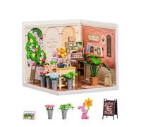Rolife Super Creator Kit de Maison Miniature DIY, Boutique de Fleurs Fraîches Maison de Poupée pour Figurines, Idée Cadeau pour à Noël et Anniversaire, Miniature pour Adultes a Construire