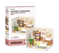Rolife Super Creator Pop Bubble Bathroom Maquette Maison Miniature à Construire, Activité Créative Apaisante Adulte Fille, Cadeau Anniversaire Original