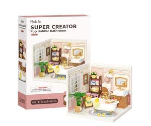 Rolife Super Creator Pop Bubble Bathroom Maquette Maison Miniature à Construire, Activité Créative Apaisante Adulte Fille, Cadeau Anniversaire Original