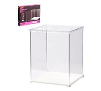 Rolife Vitrine Acrylique pour Collection 23 x 23 x 29.2 CM, Boîte Transparente de Présentation pour Book Nook, Maison Miniature DIY, Puzzle 3D et Figurines d'action, Anti-poussière pour Rangement