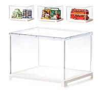 Rolife Vitrine en Acrylique DF04L - Vitrine Anti-Poussière avec Porte & Port de Câble, 8,78×7,60×6,06 Pouces, Adaptée aux Maisons Miniatures, Blind Boxes, Pop Figurines & Collections
