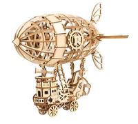 Rolife Zeppelin Dirigeable Puzzle 3D Maquette Bois,Modélisme pour Adultes à Construire,Décoration du Bureau de la Maison Idée de Cadeau de Noël TG407