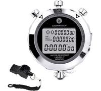 Rolilink Chronomètre en métal pour chronomètre 100 Tours Mémoire étanche Coach Minuteur de Sport