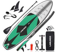 Rolimate Max 200 KG Stand Up Paddle Board Gonflable Adulte, Sup Planche en PVC Construction Ultra Robuste, Kit Pagaie, Pompe à Double Action, Sac à Dos Boîte réparation