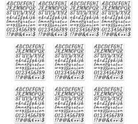 Rolin Roliy 10pcs Autocollants De Lettre Le Noir Autocollants De Numéros Auto-Adhésif En Vinyle Alphabet Letters Stickers Pour Boîte Aux Fenêtre Porte Maison Adresse (Black)