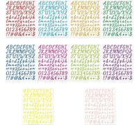 Rolin Roliy 10pcs Autocollants De Lettre Multicolore Autocollants De Numéros Auto-Adhésif En Vinyle Alphabet Letters Stickers Pour Boîte Aux Fenêtre Porte Maison