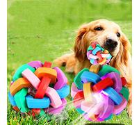 Rolin Roly 2PCS Balle de Chien LED Balle Bell Jouet Boules Balle Lumineuse Rebondissante Interactive avec Clignotant élastique Dog Ball LED pour Chien à Paillettes