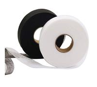 Rolin Roly 2X70 Yards Ourlet Thermocollant Rideau Bande Blanc Noir Thermocollante Double Face Ourlet Pantalon Robe Jean Vetement-bande Thermocollante