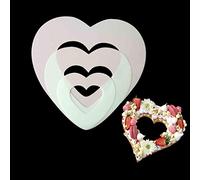 Rolin Roly 3 PCS Modèle de Gâteau Coeur Pochoirs à Gâteaux Modèle de Gâteau Forme Décoration de Gâteaux Crème pour Anniversaire Marriage DIY