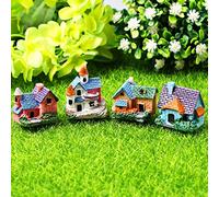 Rolin Roly 4Pcs Maison de Fée Decoration Jardin Statue Fée Micro Paysage Décoration Ornements de Jardin Miniature pour DIY Artisanat Gâteau Accueil Bureau Christmas Decorations