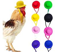 Rolin Roly 8PCS Mini Chapeaux Formels pour Animaux - Chapeaux de Poulet Multi Couleurs, Artisanat Miniature pour Cobayes, Pythons et Petits Animaux - Accessoires de Fête (8Pcs)