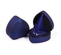 Rolin Roly Boîte-Cadeau de Bijoux avec Lumière LED Boîte à Bague étui de Rangement en Velours Forme de Cœur Collier Bracelet Pendentif Saint-Valentin (Royal blue)