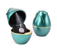 Rolin Roly Boîte de Collier Pendentif avec Lumière LED Vert Boîte en Forme de Rose Coffrets Cadeaux à Bijoux en Velours LED Necklace Box pour Proposition Fiançailles
