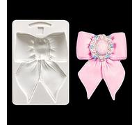 Rolin Roly Moule à Fondant Arc Moule d’Arc en Silicone DIY Moules de Noeud à Fondant Chocolat Bonbons Moule à Gâteau Mini Nœud pour Bijoux Pudding Gelée Pain Fabrication de Savon