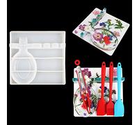 Rolin Roly Moule de Plateau en Silicone pour Résine Époxy - Rangement Cuisine, Bricolage pour Cuillères, Pinces et Décoration (Plateau de Moulage)