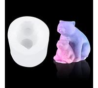 Rolin Roly Moule en Résine Époxy Cristal Ours Polaire Moules en Silicone Bougie Moule en Animal Resin Bear Mould pour Bougies Bijoux Décoration de la Maison