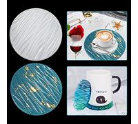 Rolin Roly Moule en Silicone à Plateau Rond Moule de Plat Resine Epoxy Moule de Plateau Fruits Moule de Coulée de Plaque Pour Bricolage Bijoux Porte-Cosmétiques déCoration Maison