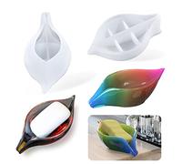 Rolin Roly Moules en Silicone pour Porte-Savon Moule à Savon en RÉSine Moule Epoxy Porte Savon Moule de Coulée de Boîte à Savon pour DIY Soap Dish Mold Bijoux Décoration de la Maison