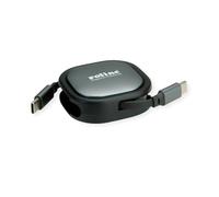 ROLINE Câble USB 2.0 Enroulable, C-C St/St, Noir, 1,2 m