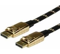 Roline 11.04.5649 Câble Displayport 10 M Noir, Or