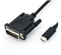 Roline 11.04.5830 Câble Vidéo Et Adaptateur 1 M Usb Type-c Dvi Noir