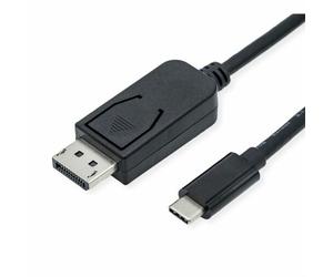 ROLINE 11.04.5836 câble vidéo et adaptateur 2 m DisplayPort USB Type-C Noir