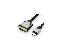 ROLINE 11.04.5871 câble vidéo et adaptateur 2 m HDMI DVI Noir, Argent (ROLINE SILVER DVI-D(24+1) to HDMI Cable. M/M. 2.0m)