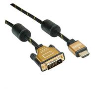 Roline 11.04.5891 Câble Vidéo Et Adaptateur 2 M Hdmi Dvi Noir, Or