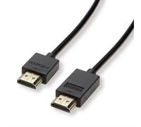 ROLINE 11.04.5912 Câble HDMI 2.0, 2m, HDMI Type A Mâle-Mâle, Contacts Or, 3D, ARC, Ethernet, Résolution 3840x2160, Noir