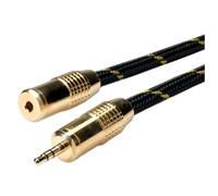Roline 11.88.4755 Câble Audio 5 M 3,5mm Noir, Or