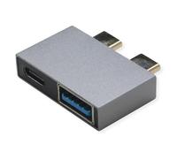 ROLINE 12.03.2946 changeur de genre de câble 2x USB Type C 1x USB 1x USB C Argent