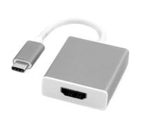 ROLINE 12.03.3210 câble vidéo et adaptateur 0,1 m USB Type-C HDMI Argent