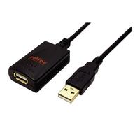 Roline Câble USB 2.0 USB-A mâle vers USB-A femelle 5 m actif noir 12.04.1089