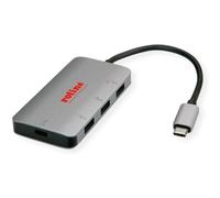 Roline Hub USB 14.02.5038 combiné 3 ports USB 3.2 (5 Gbit/s) aluminium argenté