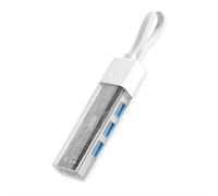 ROLINE 14.02.5062 Hub USB Type-C vers 4x USB 3.2 Gen 1 Type-A, 5000 Mbit/s, Boîtier Blanc, Dimensions 27x114x18mm, Câble 0.12m