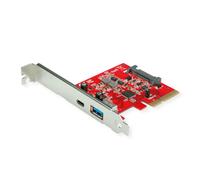 ROLINE Carte PCI-Express, USB 3.2 Gen 2, 1x USB-A, 1x USB-C
