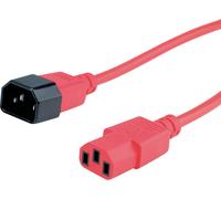ROLINE câble d'alimentation avec prise PC - IEC320 C14 mâle / C 13 femelle - rouge 1,8 m