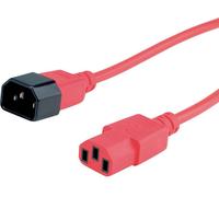 ROLINE Câble de raccordement d'appareils, IEC 320 C14 - C13, Rouge, 0,8 m
