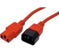 Roline 19.08.1525 Câble électrique Rouge 0,8 M Coupleur C14 Coupleur