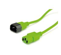 Roline 19.08.1528 Câble électrique Vert 0,8 M Coupleur C14 Coupleur C