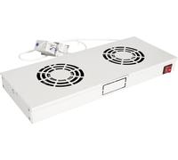 ROLINE Unité de Ventilation 19 Pouces 2 Ventilateurs, Thermostat Gris