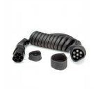 ROLINE Câble de Recharge pour Voiture électrique Type2, triphasé, 480VAC (3P+N+E), 16 A, 11 KW, câble spiralé, 3 m