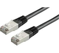 Roline 21.15.0365 RJ45 Câble réseau, câble patch CAT 5e S/FTP 5 m noir blindage double, contacts dorés 1 pc(s)