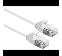 ROLINE 21.15.1710 : Câble réseau Cat7 F/FTP (FFTP) Blanc 0.5m, connecteurs RJ-45 mâle/mâle, classe Ea, fréquence 500 MHz.
