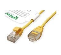 ROLINE GREEN Câble patch U/FTP Cat.6A (Class EA), LSOH, slim, jaune, 0,5 m