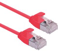 ROLINE Câble Patch U/FTP DataCenter Cat.6A (Class EA), LSOH, Slim, Rouge, 0,15 m