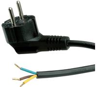 ROLINE AC230V Cordon dalimentation secteur 2P+T - dénudé avec cosses, noir, 1,8 m